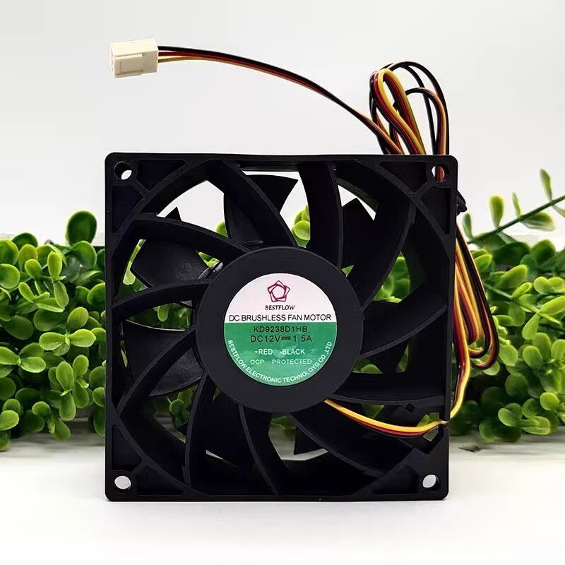 BESTFLOW KD9238D1HB 9038 DC12V 1.5A 9CM 3-Pin Cooling Fan
