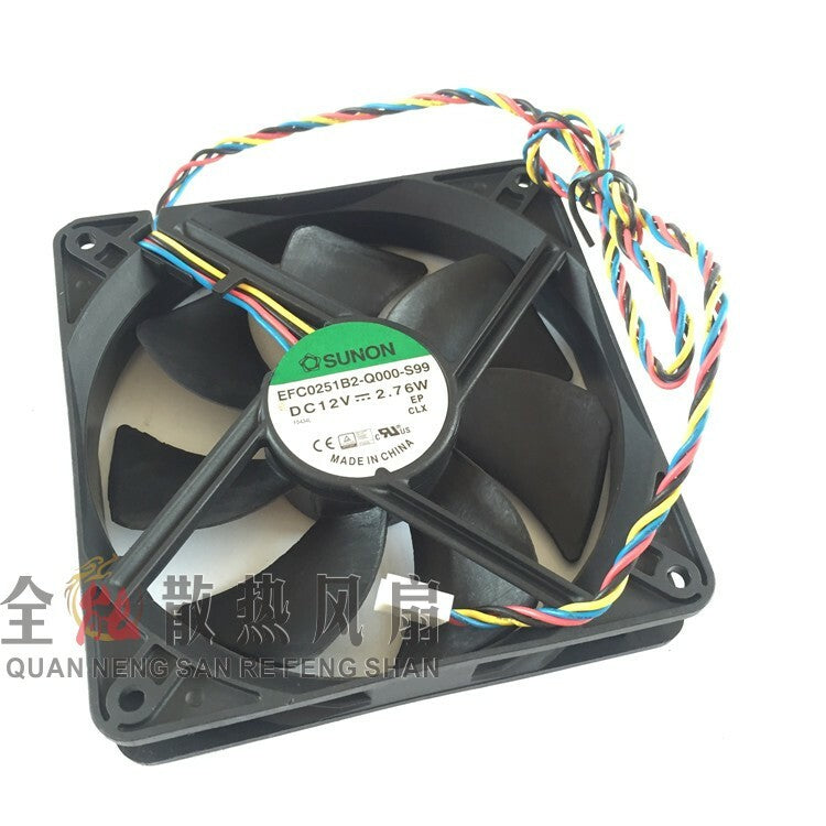 SUNON EFC0251B2-Q000-S99 120mm 12V 7.6W 4-wire cooling fan