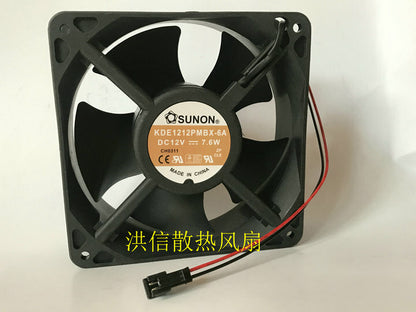 SUNON KDE1212PMBX-6A DC12V 7.6W 12038 2-wire cooling fan