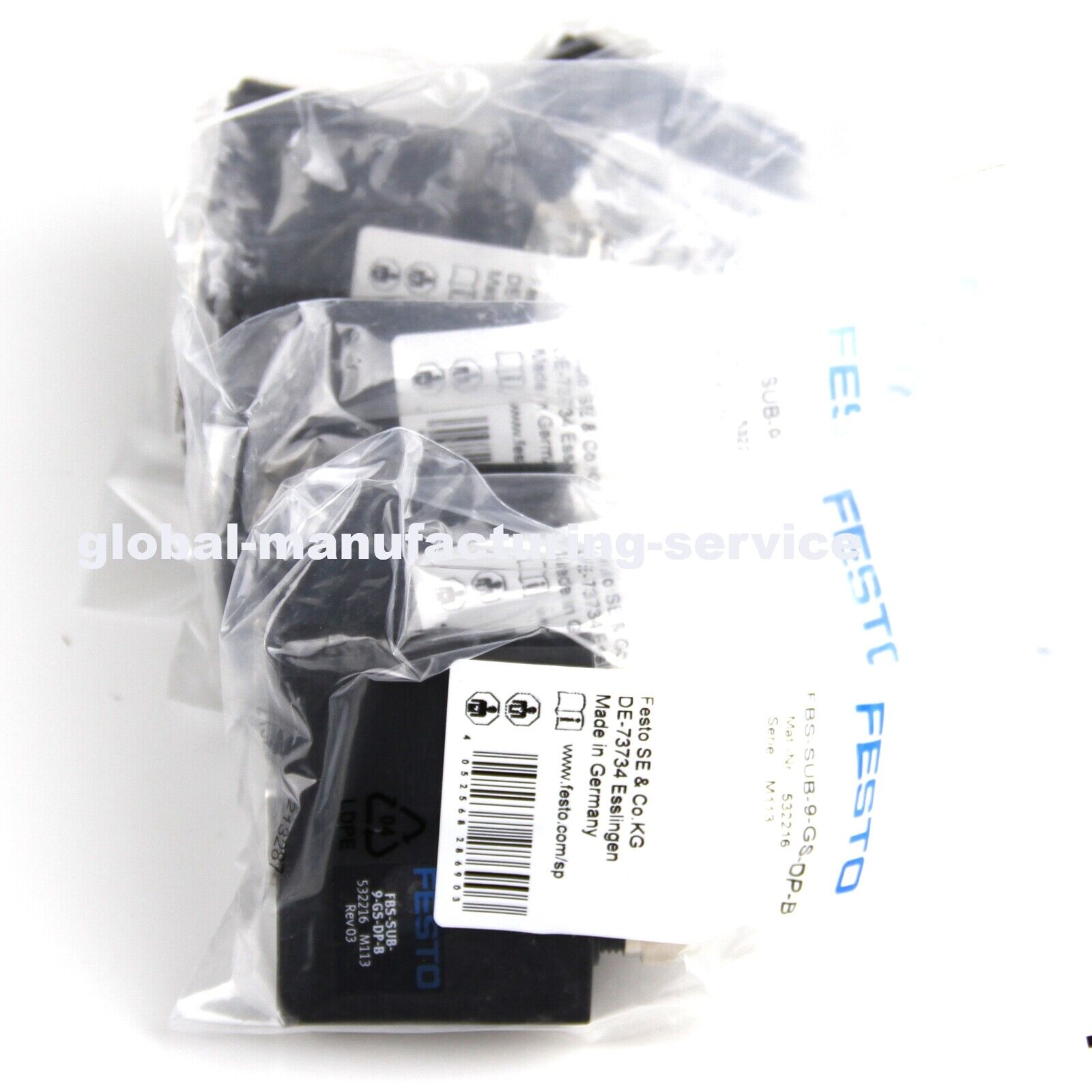 FESTO FBS-SUB-9-GS-DP-B 532216 PLC Fieldbus Socket Plug - High-Performance Industrial PLC Terminal with Fieldbus Support - FESTO