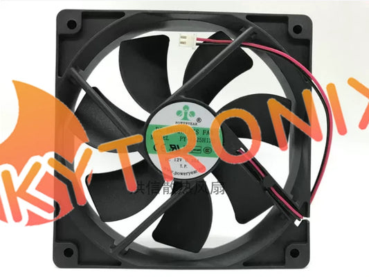 ONE ' for POWERYEAR PY-1225H12S 12V 0.35A 12CM 12025 cooling fan 2-wire