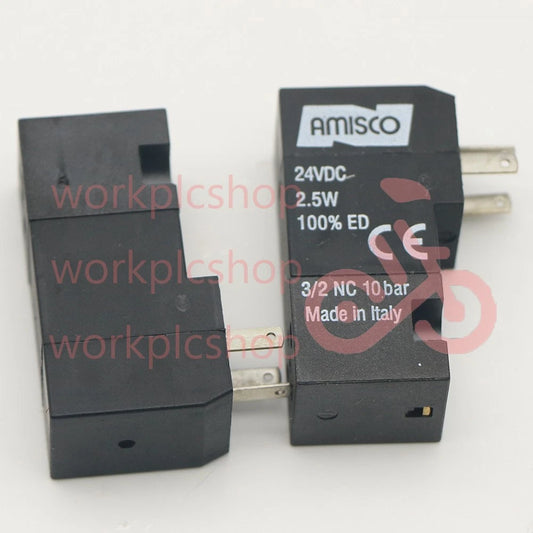 1PCS Unit AMISCO 24VDC 2.5W ED 3/2 NC 10bar Made in Italy Solenoid Pilot Valve