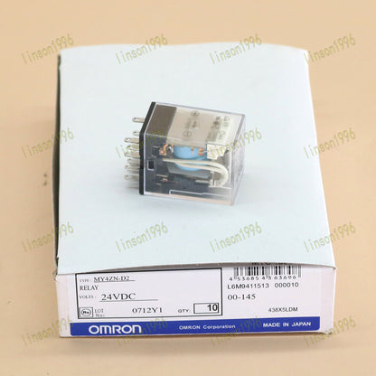 10-PC Box Omron MY4ZN-D2 Relay 24VDC Power Switch - OMRON