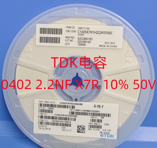new 10000pcs TDK Electric Capacity C1005X7R1H472KT000F 0402 4.7NF X7R 10% 50V - TDK