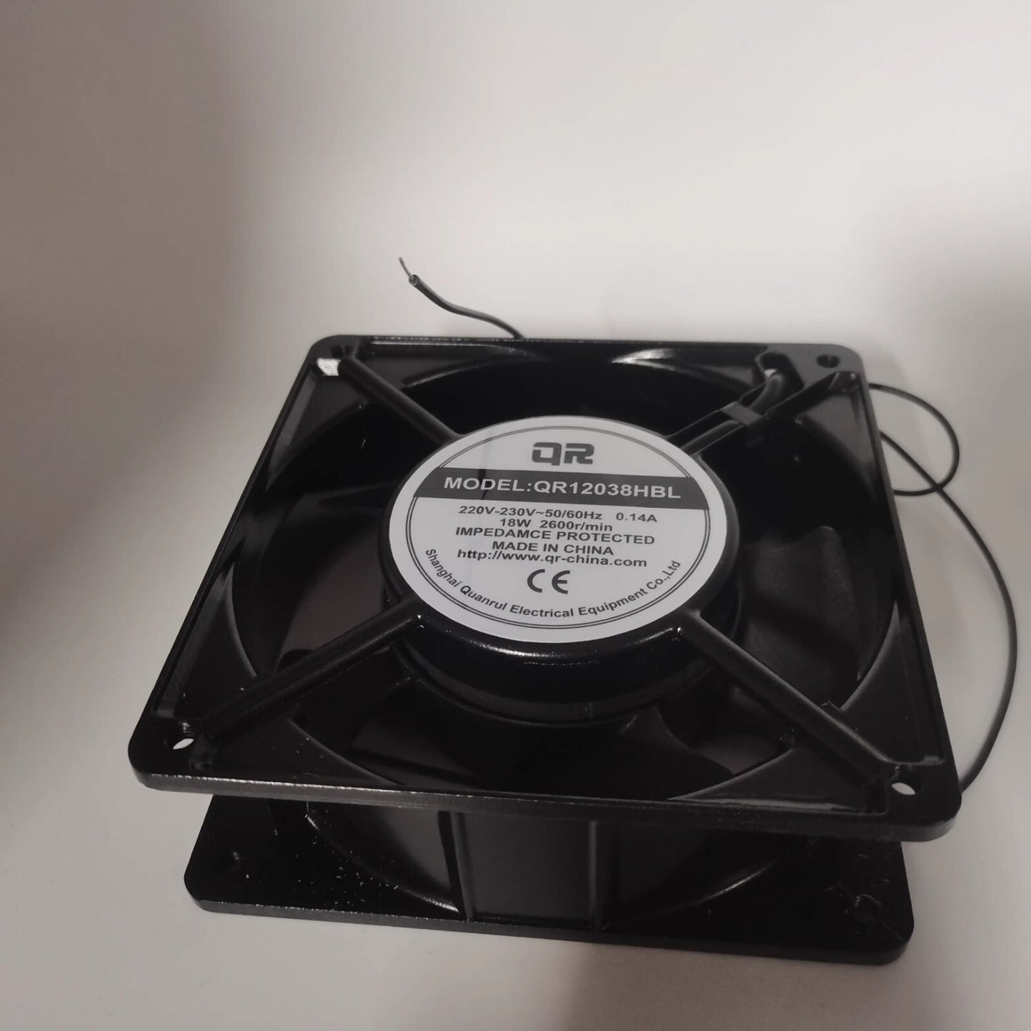 QR QR12038HBL 220V-230V 0.14A 18W 12CM Cooling Fan