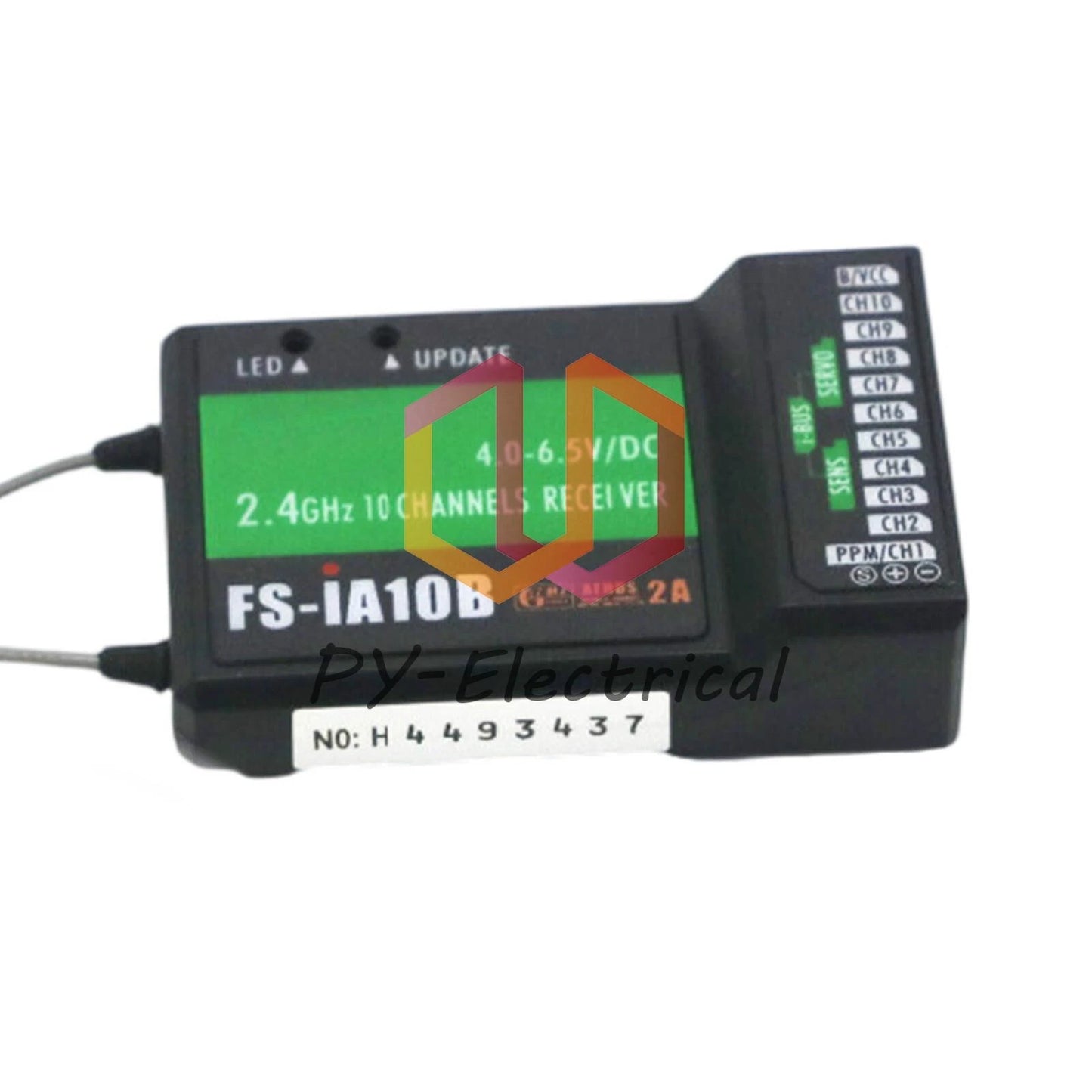 Flysky FS-iA10B Receiver 10CH For Flysky FS-i6 FS-i6S FS-i6X Transmitter US N1T0