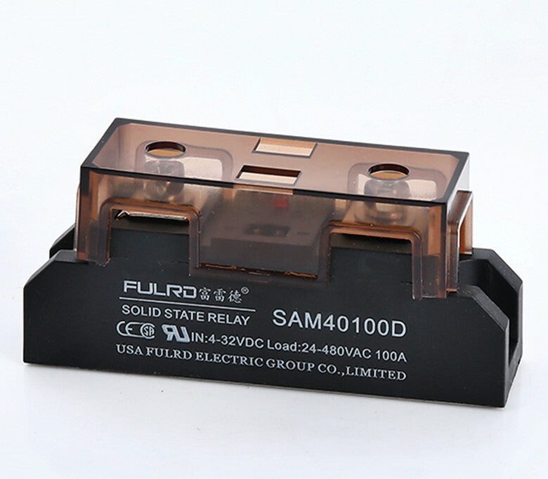 new Industrial solid state relay SAM40100D 100A In=4-32VDC Load=24-480VAC