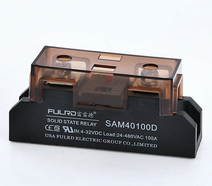 new Industrial solid state relay SAM40100D 100A In=4-32VDC Load=24-480VAC