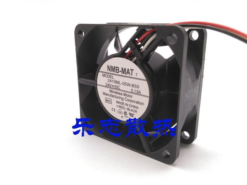 NMB-MAT 2410ML-05W-B59 DC24V 0.13A 3-Wire Silent Inverter Cooling Fan