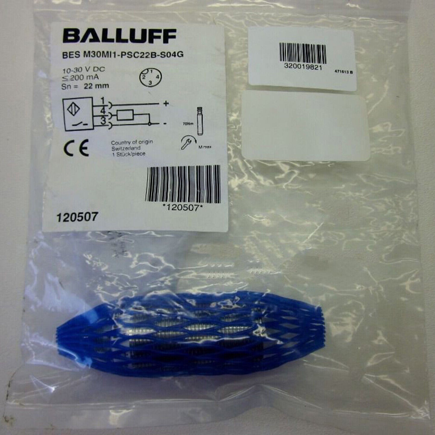Proximity Sensor BALLUFF BES M30MI1-PSC22B-S04G - BALLOFF