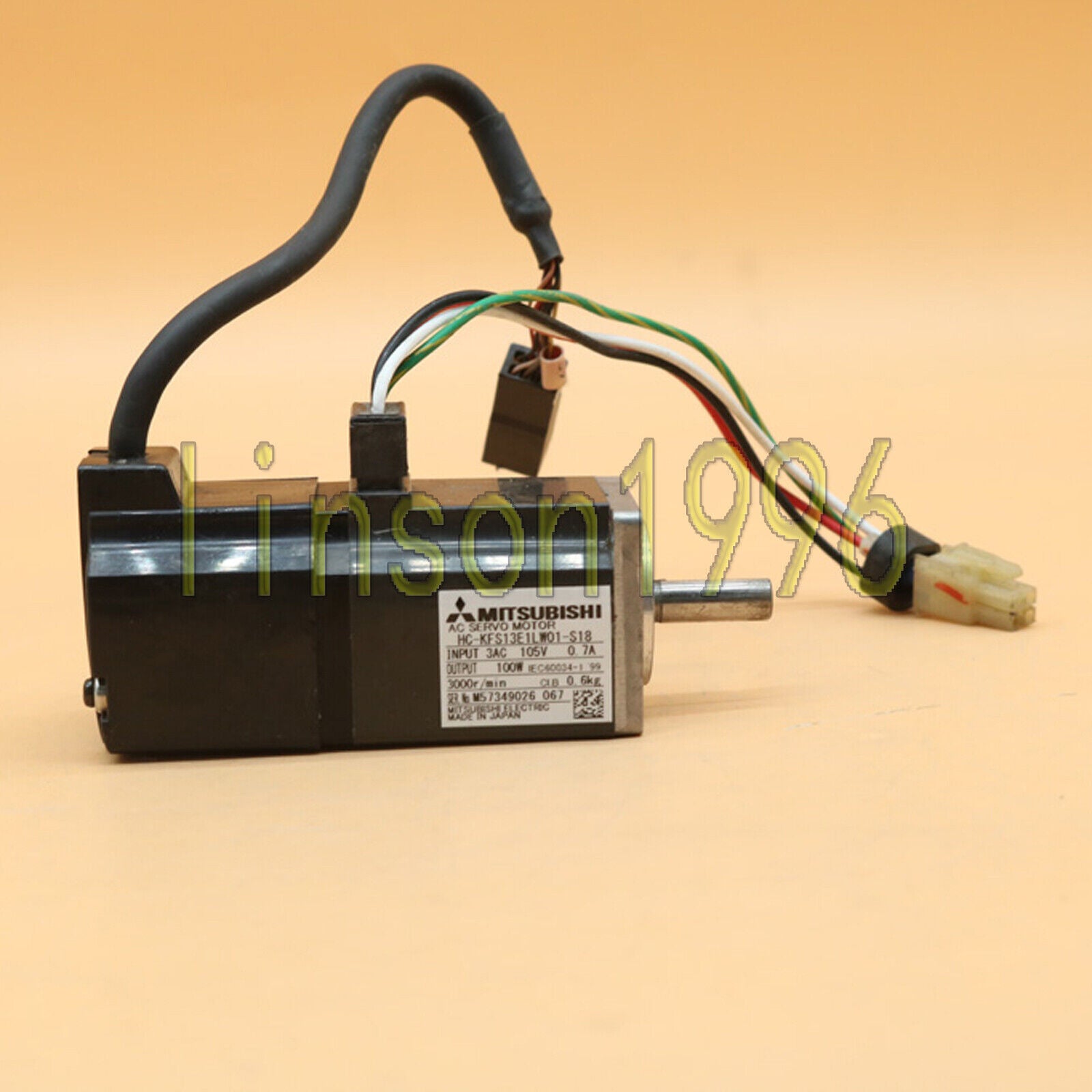 used ONE Mitsubishi servo motor HC-KFS13E1LW01-S18 – tested and in good condition - MITSUBISHI