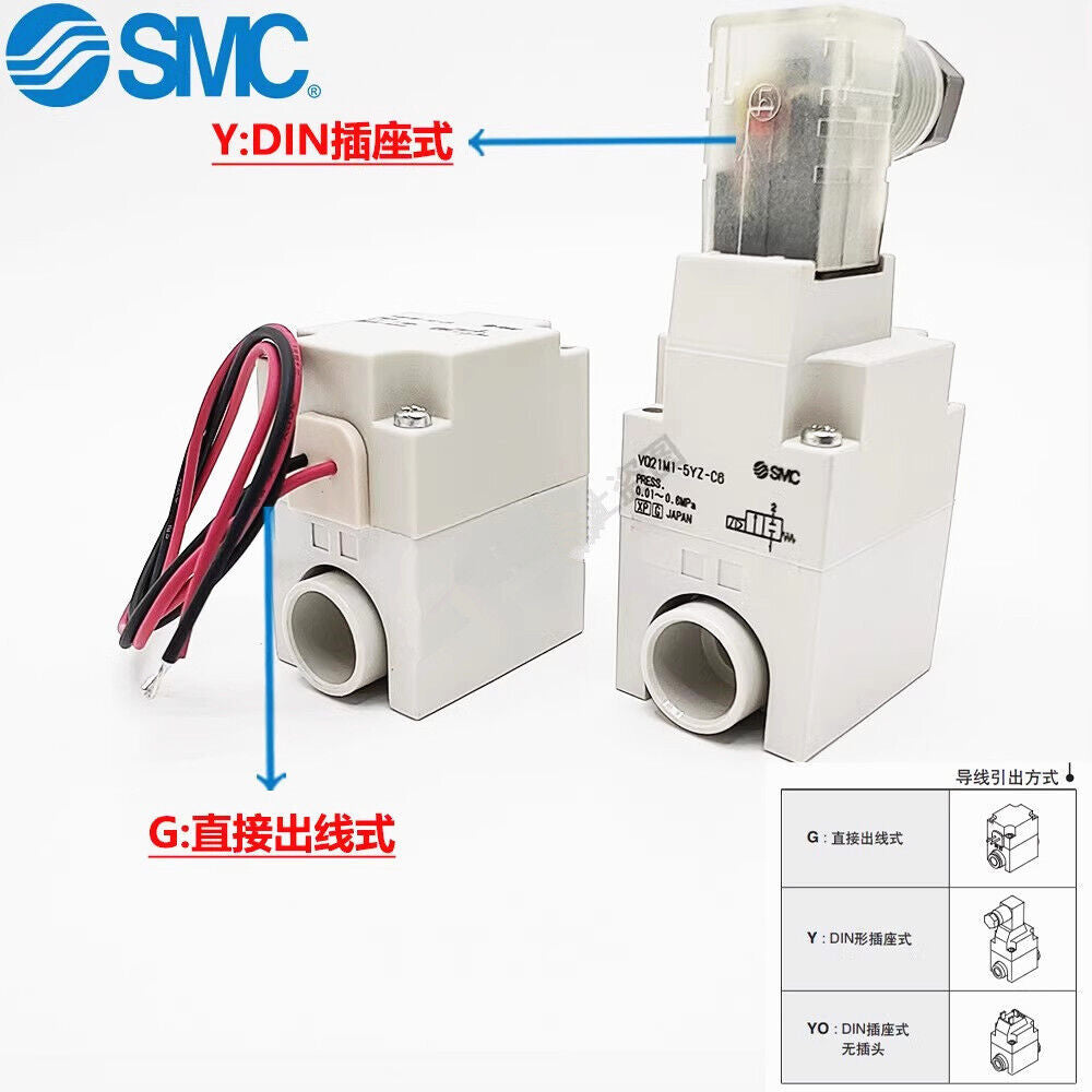 SMC Solenoid Valve VQ21A1/21M1/31A1/31M1-5G/GZ/5Y/5YZ/5YZB-C6/C8/C10-F