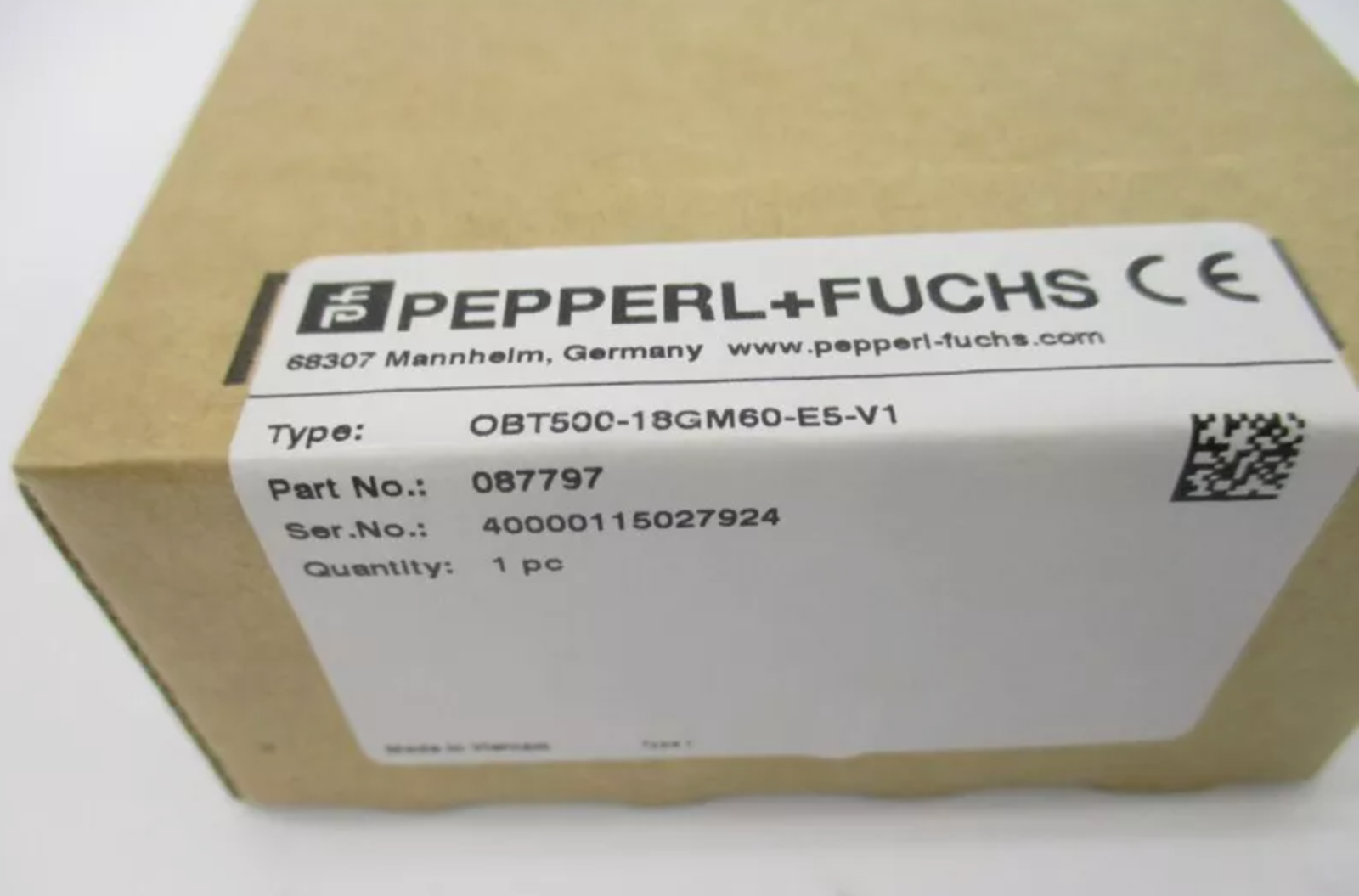 OBT500-18GM60-E5-V1 Photoelectric Switch – PEPPERL+FUCHS - PEPPERL+FUCHS