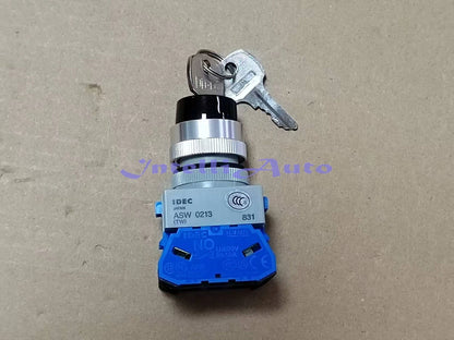 1pcs IDEC Key switch 22MM ASW21K20 2NO