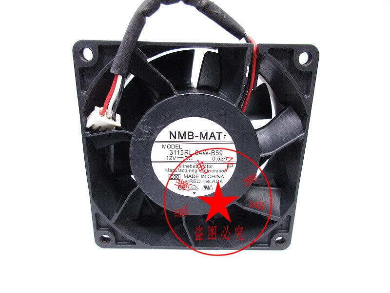 NMB-MAT 3115RL-04W-B59 12V 0.52A 8038 3-wire server chassis fan