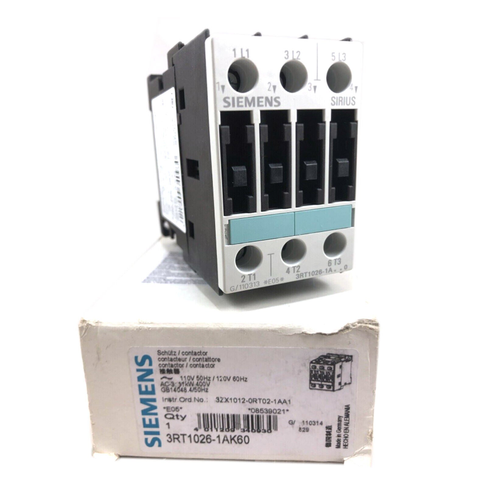 new  Siemens 3RT1026-1AK60 Contactor 3RT10261AK60