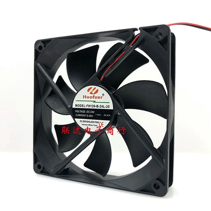 Hoofuer FH120-B-24L-25 24V 0.40A 12CM 12025 axial flow fan cooling fan