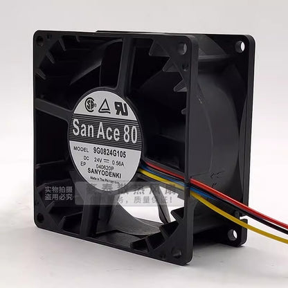 Sanyo 9G0824G105 8038 DC24V 0.56A 8CM 4-Wire Inverter Cooling Fan