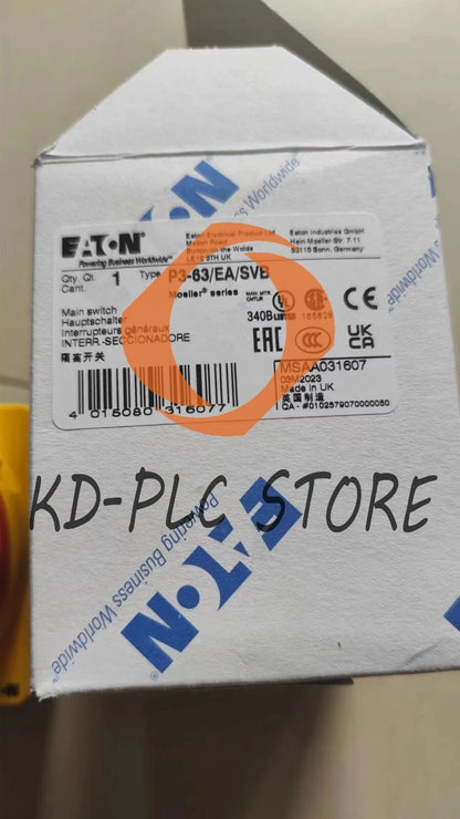1PCS EATON/MOELLER P3-63 Load isolation switch P3-63/EA/SVB 63A
