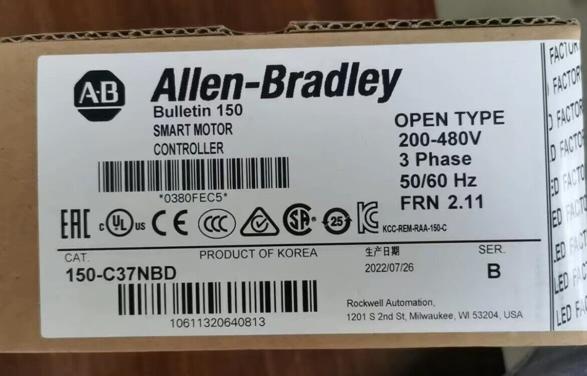 Allen Bradley 150-C37NBD Smart Motor Controller AB 150 C37NBD - High-Performance Motor Control Solution - A. O. SMITH ALLEN BRADLEY
