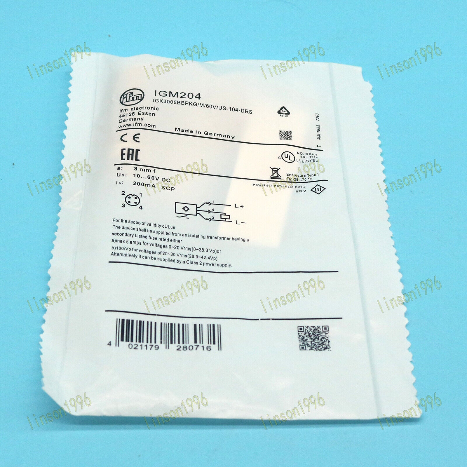 New IGM204 Proximity Switch Ship for IFM - IFM