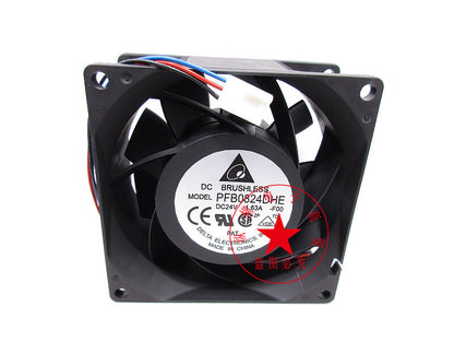 Delta PFB0824DHE fan 24V 8cm 1.63A 3pin 8038 PWM 80*80*38mm 8800RPM
