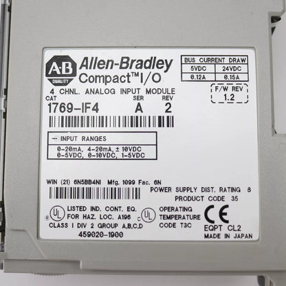 Allen Bradley 1769-IF4 CompactLogix 4-Ch Input Module - ALLEN BRADLEY