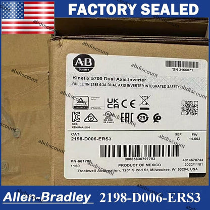 New Sealed AB 2198D006ERS3 Kinetix 5700 Dual Axis Inverter - KINETIX