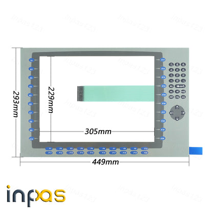 1X for AB 2711P-B15C4D8 2711P-B15C4D9 Touch screen panel with Membrane keypad AB
