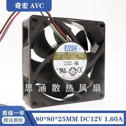 AVC DATC0825B2G-P008 12V 1.60A 8025 8cm High airflow cooling fan