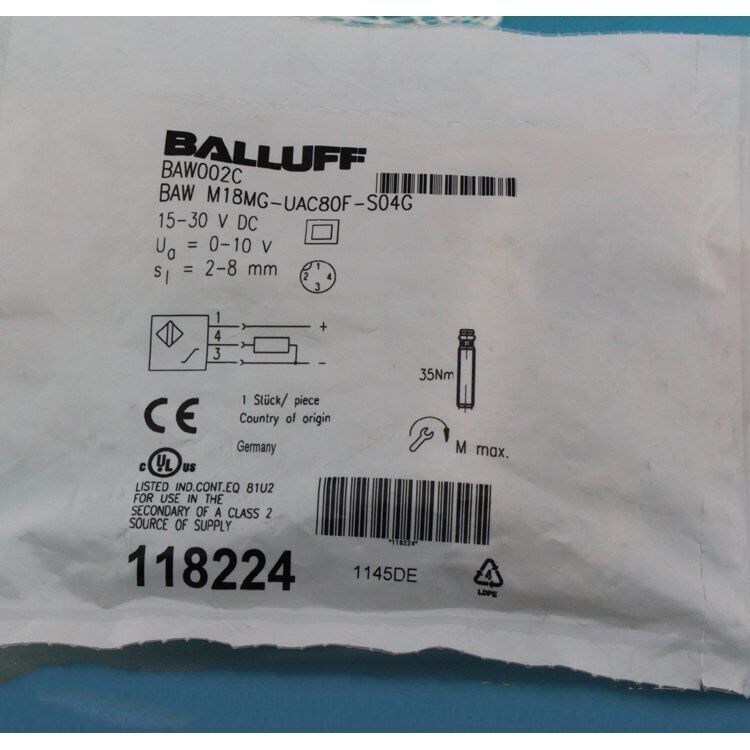 Proximity sensor BALLUFF M18MG-UAC80F-S04G - BALLUFF