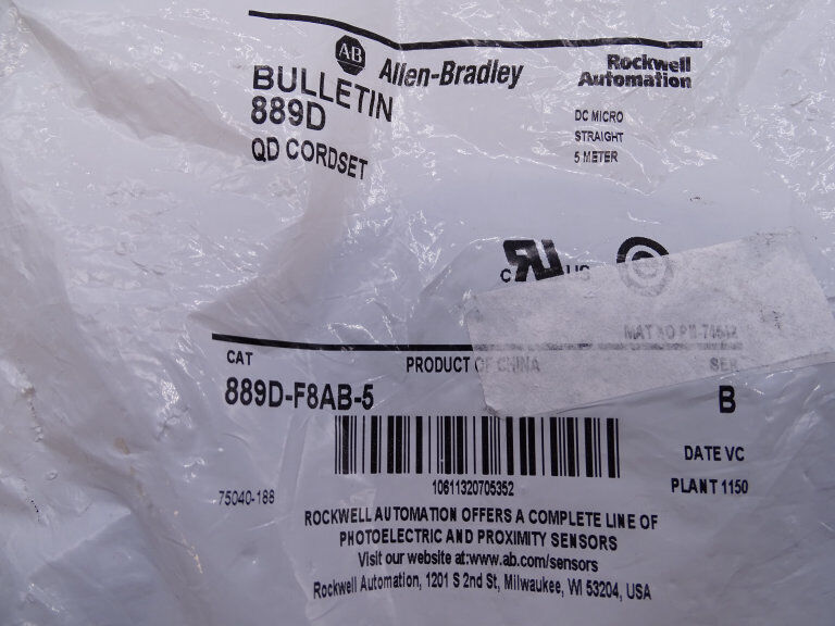 Allen Bradley 889D-F8AB-5 Cable - ALLEN BRADLEY