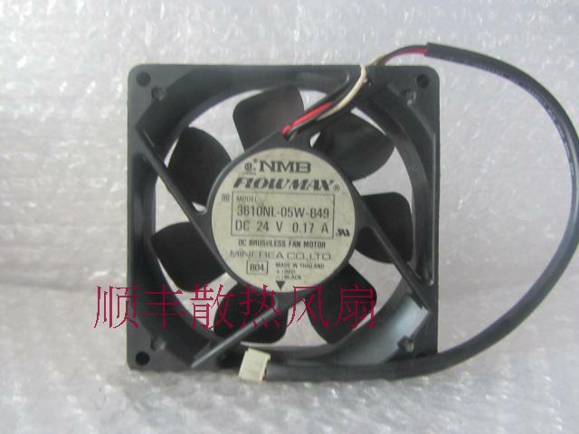 1pcs NMB 3610NL-05W-B49 24V 0.17A 9025 9CM 3-wire chassis cooling fan