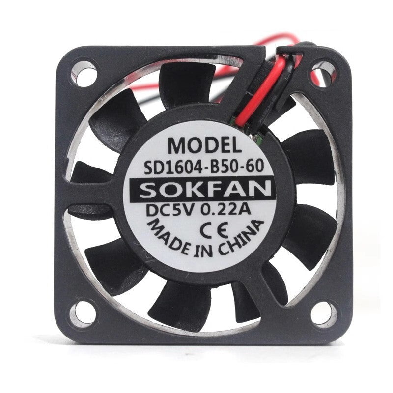 SOKFAN SD1604-B50-60 4010 5V 0.22A 4cm 2-wire miniature axial cooling fan