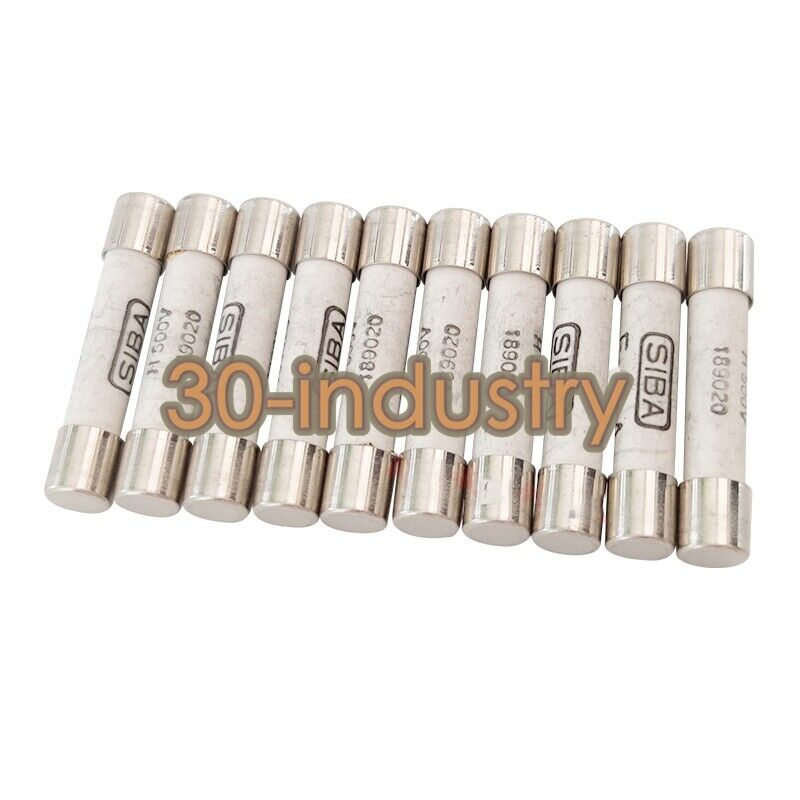 SIBA 7006563 F2.5A Quick Acting Fuse 2.5A 6.3x32mm 500V - Pack of 10 - SIBA