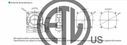 1pc SUNON AC Fan MagLev MA2062-HVL GN AC220-240V 50/60Hz 4.1/4.4W 60x60x25mm UL