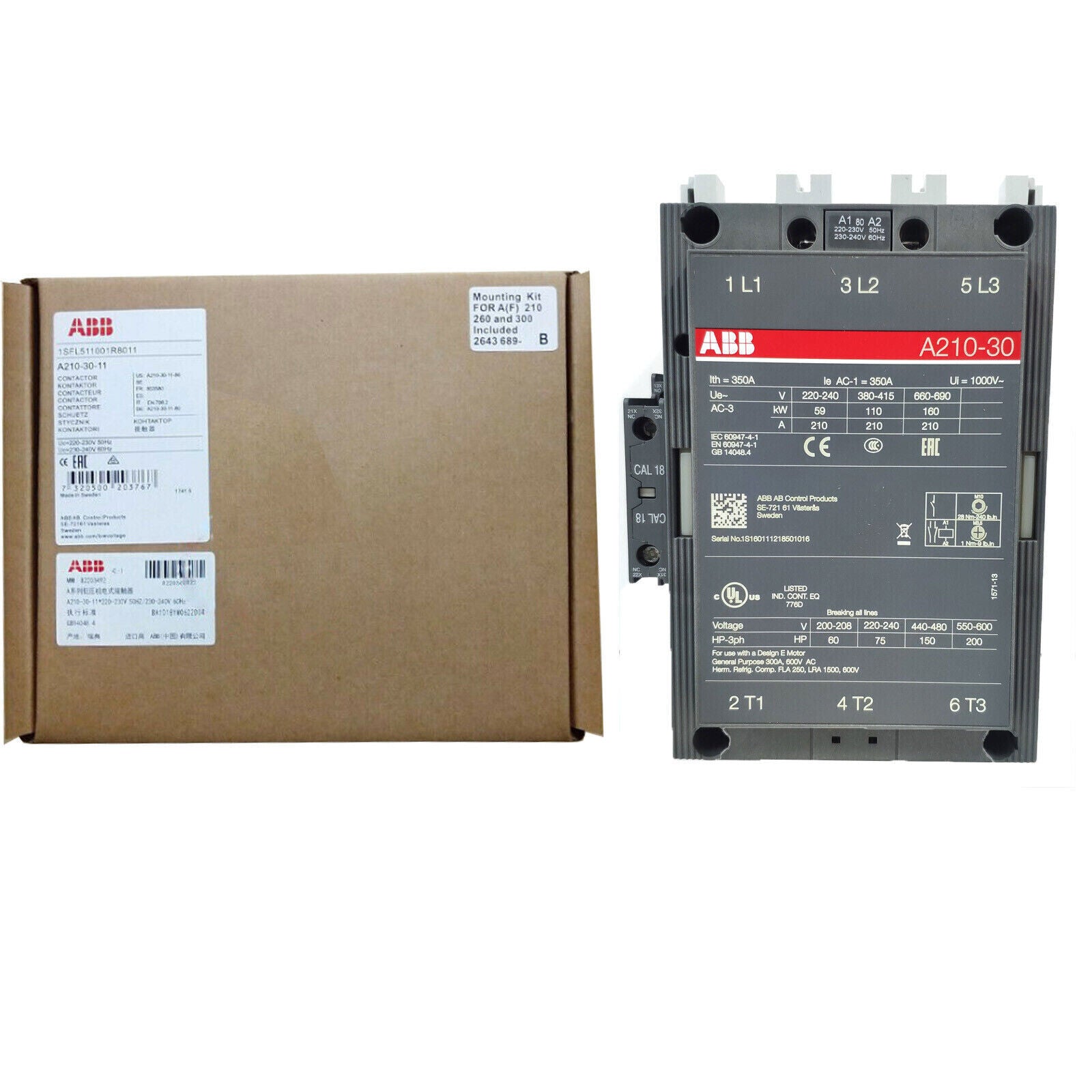new 1PC ABB A210-30-11 A2103011 Contactor 110-120V Expeidted - ABB