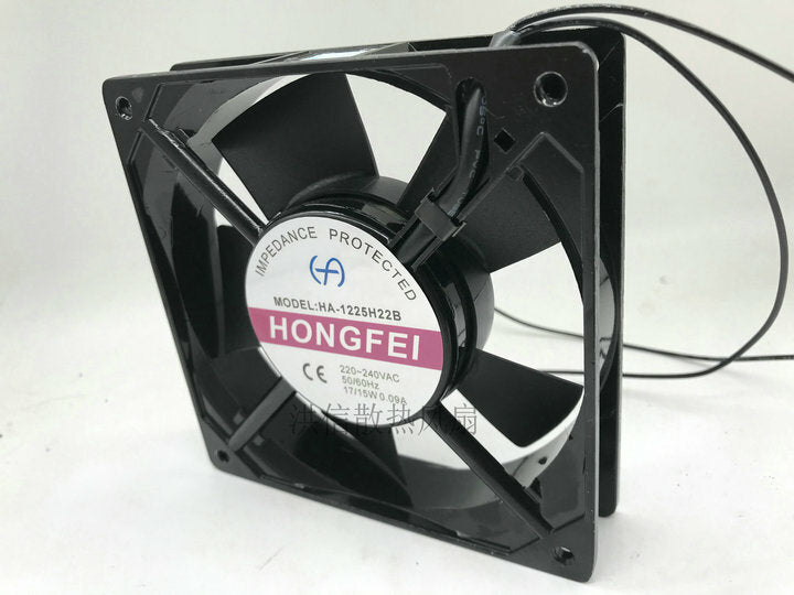 1pcs Hongfei HA-1225H22B 12025 220V 0.09A metal frame chassis cooling fan