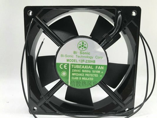 1pcs  Bi-Sonic 12P-230HB 12025 230V 18/16W chassis fan