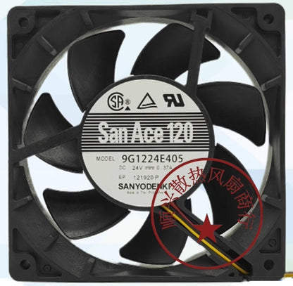 Sanyo SanAce120 9G1224E405 DC24V 0.37A 12CM 3-Wire Inverter Cooling Fan