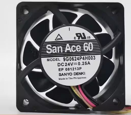 Sanyo 9G0624P4H003 6025 DC24V 0.25A 6CM 4-Wire Inverter Mute Cooling Fan
