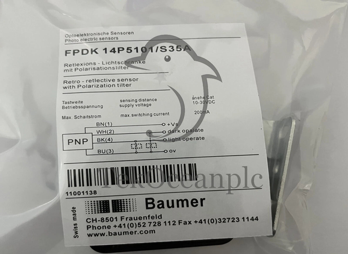 BAUMER FHDK-14P5101-S35A Photoelectric Sensor #te