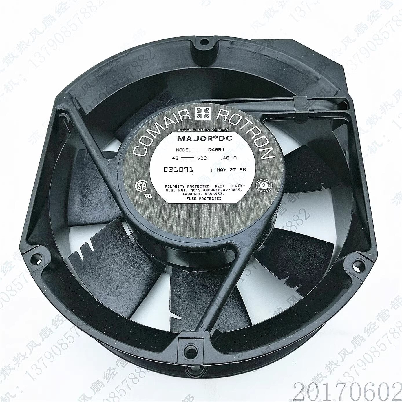 COMAIR ROTRON JQ48B4 17251 DC48V 0.46A Aluminum Frame Axial Cooling Fan
