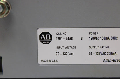 used Allen Bradley 1791-24A8 Block Module *Tested* - ALLEN BRADLEY