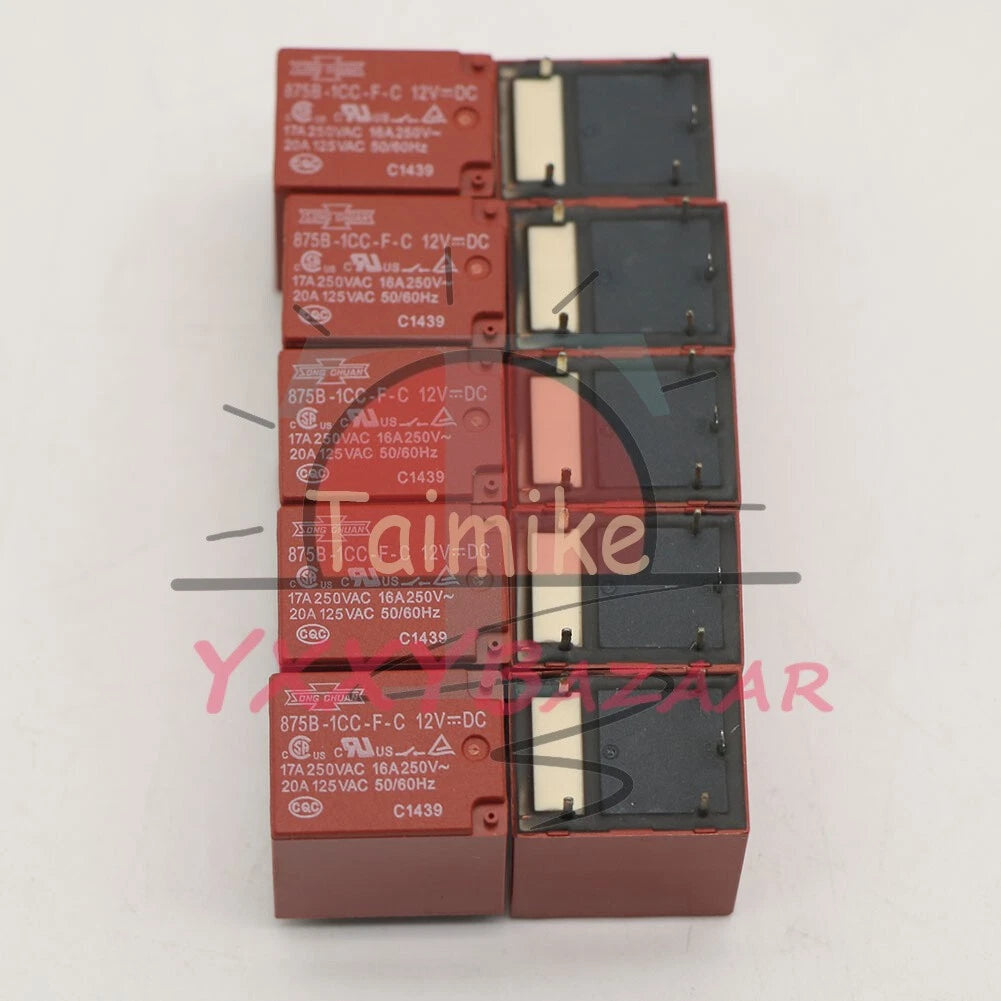 10PCS Song Chuan 875B-1CC-F-C 12VDC General Purpose Relay 5Pins