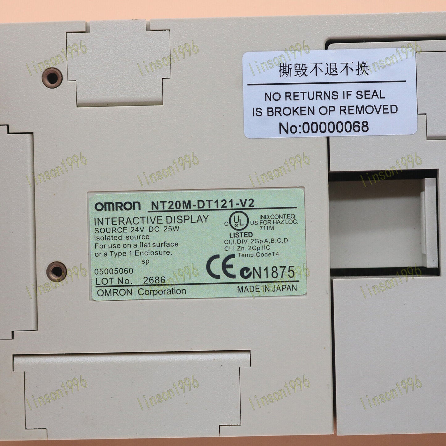 Omron HMI Touchscreen NT20M-DT121-V2 – Used in Good Condition - OMRON