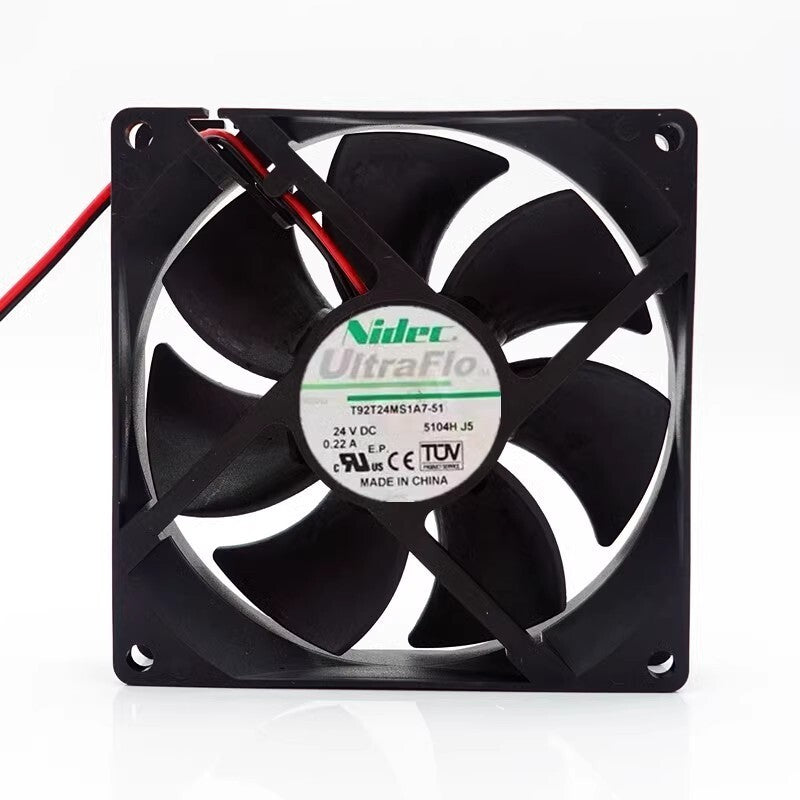 Nidec T92T24MS1A7-51 9025 DC24V 0.22A 9CM 2-Wire Inverter Cooling Fan