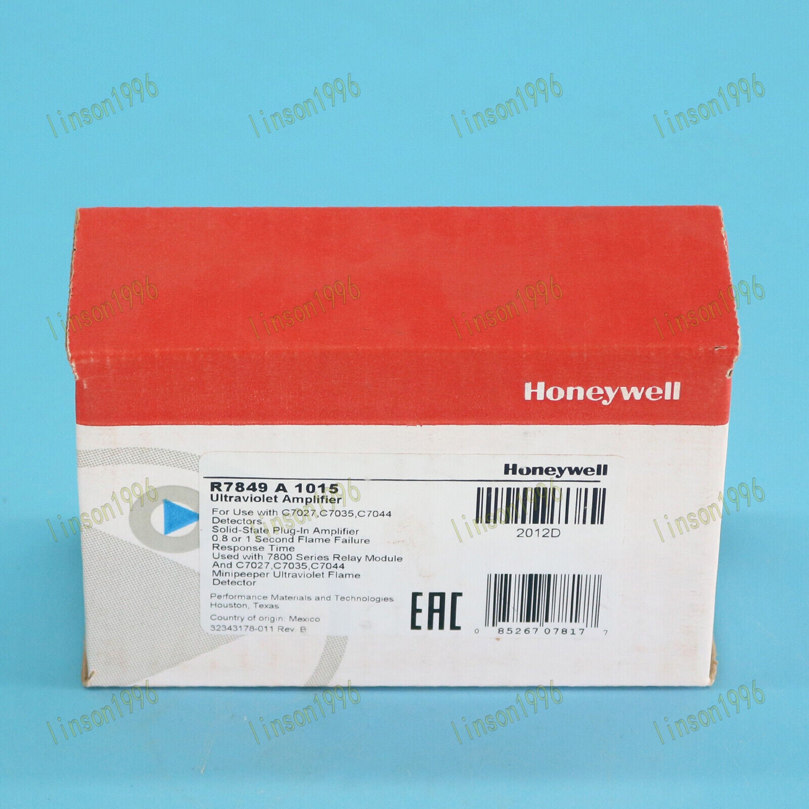 new 1PC  Honeywell Ultraviolet Flame Amplifier R7849 A 1015  SHIP Honeywell