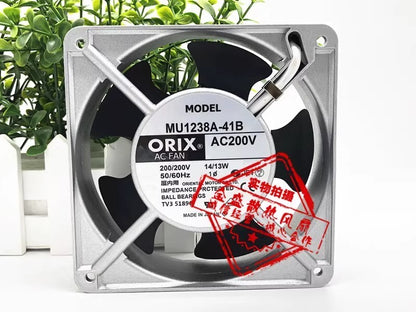 ORIX MU1238A-41B 12038 AC200V 14/13W 12CM Aluminum Frame Axial Cooling Fan