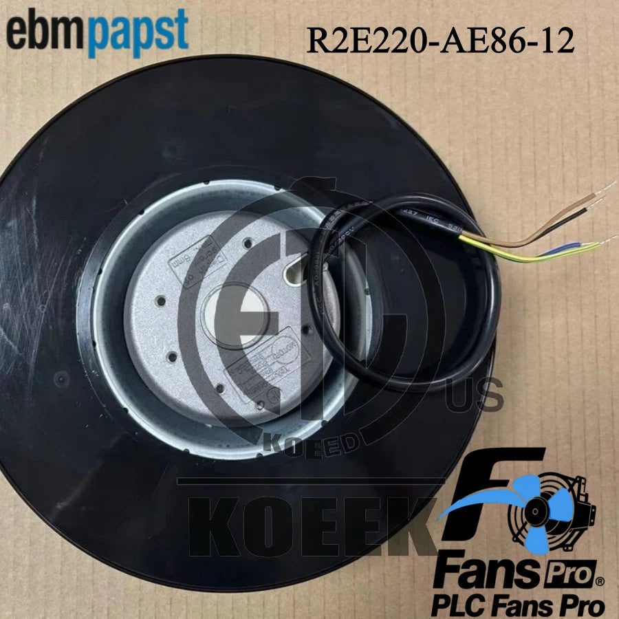 1PCS Ebmpapst R2E220-AE86-12 AC 230V 85W 4 Wire Centrifugal Fan Fast Ship #k